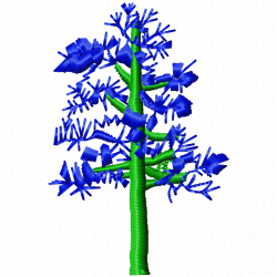 Flowers And Tree Embroidery Design 5